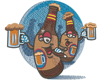 Embroidery Design: Beers Bachelor Party Lg 5.12w X 4.44h