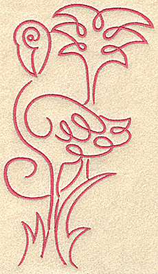 Embroidery Design: Flamingo 7 large 3.88w X 7.47h