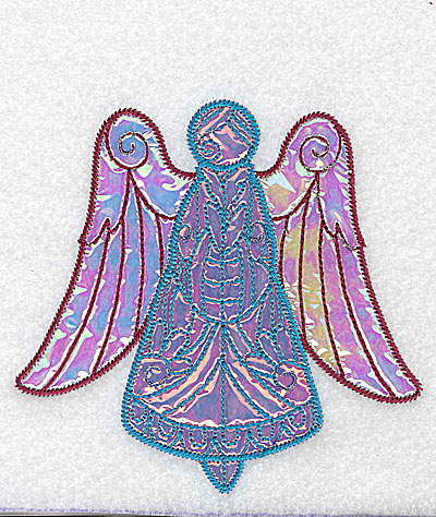 Embroidery Design: Angel 6 three applique fabrics 5.06w X 4.86h