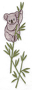 Embroidery Design: Koala in eucalyptus tree large 2.15w X 6.96h