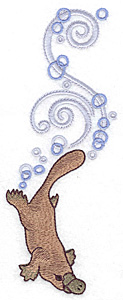 Embroidery Design: Platypus large 2.66w X 6.97h