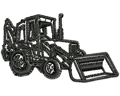 Embroidery Design: Bulldozer Outline 1.99w X 1.18h