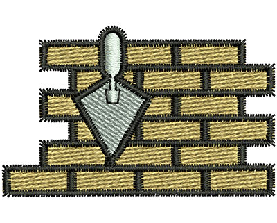 Embroidery Design: Laying Bricks 1.89w X 1.18h