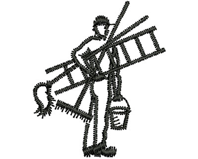 Embroidery Design: Janitor  1.25w X 1.48h