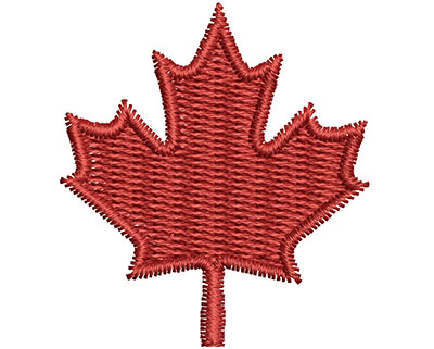 Embroidery Design: Maple Leaf 5.79w X 1.31h