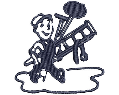 Embroidery Design: Cartoon Worker 2.33w X 2.43h