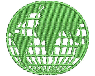 Embroidery Design: Globe 2.08w X 1.86h