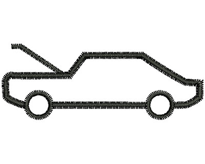 Embroidery Design: Car Outline  2.23w X 0.84h