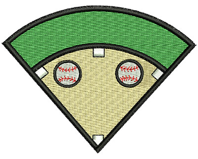 Embroidery Design: Baseball Field 3.52w X 2.67h