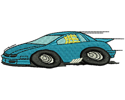 Embroidery Design: Fast Car 3.32w X 1.01h