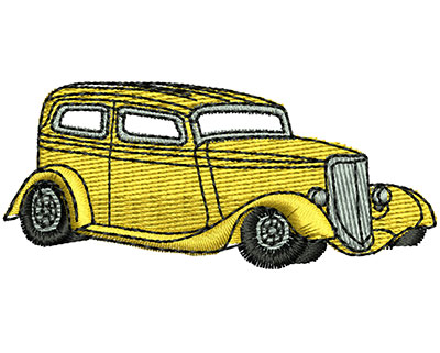 Embroidery Design: Vintage Car 2.26w X 0.97h