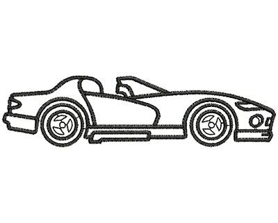 Embroidery Design: Sports Car 3.72w X 0.97h