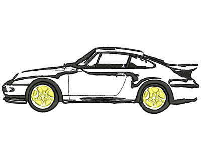 Embroidery Design: Sports Car 9.10w X 3.10h