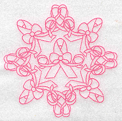 Embroidery Design: Bow and ribbons rework large 4.96w X 4.96h