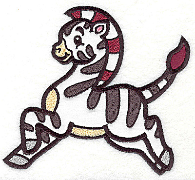 Embroidery Design: Zebra two appliques 5.55w X 4.99h