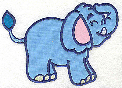 Embroidery Design: Elephant two appliques 5.99w X 4.97h