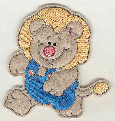 Embroidery Design: Feltie Lion large 4.62w X 4.93h