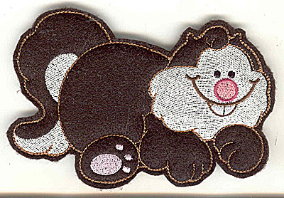 Embroidery Design: Feltie fat cat large 4.95w X 3.33h