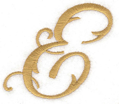 Embroidery Design: E large 2.65w X 2.57h