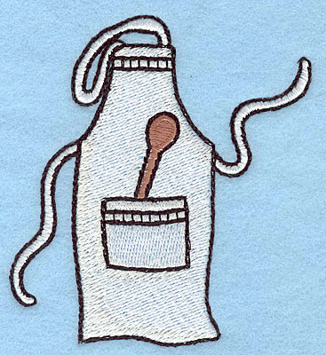 Embroidery Design: Apron  3.50"h x 3.23"w