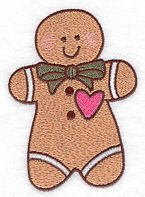 Embroidery Design: Gingerbread man large 2.79w X 3.89h