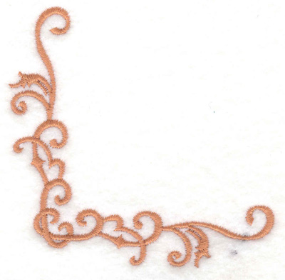 Embroidery Design: Vine corner 3.35w X 3.35h