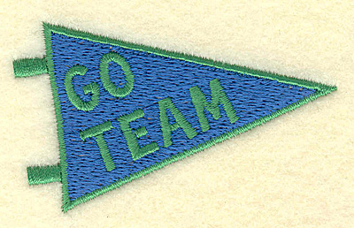 Embroidery Design: Go team banner 3.00w X 1.81h