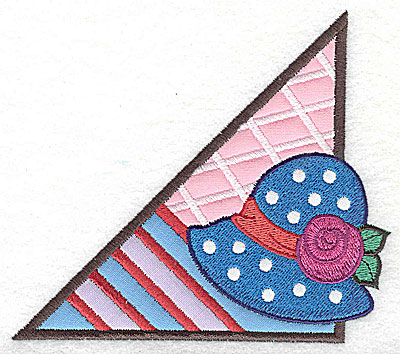 Embroidery Design: Corner ladies hat large 4 appliques  4.98w X 4.40h