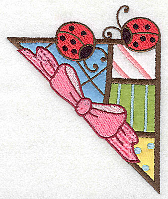 Embroidery Design: Corner ladybugs large 4 appliques 4.07w X 4.97h