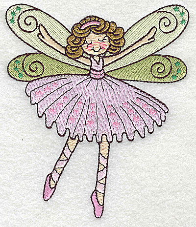 Embroidery Design: Dancing Fairy C large 4.14w X 4.96h