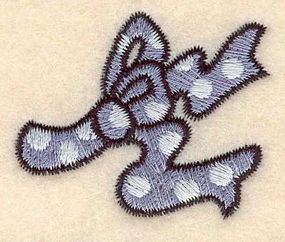 Embroidery Design: Blue bow large1.49"H x 1.83"W