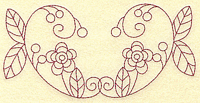 Embroidery Design: Floral violet 5 large 6.20w X 3.03h