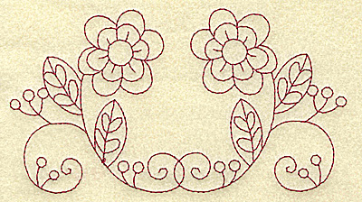 Embroidery Design: Floral violet 6 large 6.22w X 3.41h