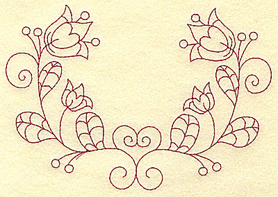 Embroidery Design: Floral violet 8 large 6.25w X 4.32h