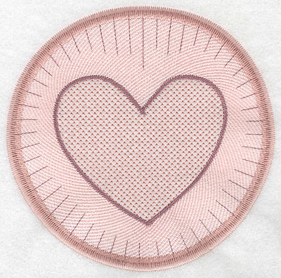 Embroidery Design: Heart motif large  7.19"h x 7.22"w