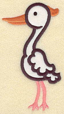 Embroidery Design: Egret applique 2.66w X 4.99h