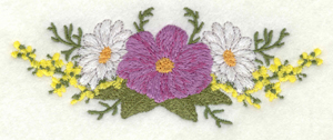 Embroidery Design: Floral arrangement horizontal5.00w X 1.92h