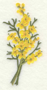 Embroidery Design: Yellow flowers large1.90w X 3.90h