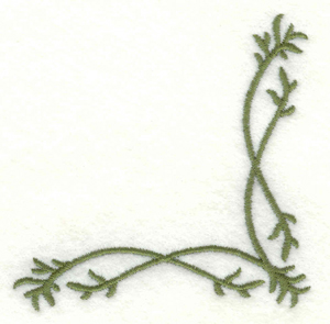 Embroidery Design: Vine embellishment corner2.93w X 2.93h