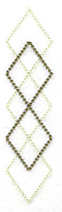 Embroidery Design: Diamond pattern 1.24w X 4.94h