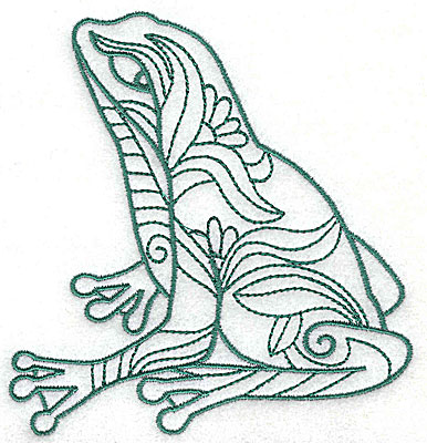 Embroidery Design: Frog 5 large 4.25w X 4.56h