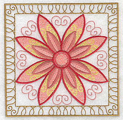 Embroidery Design: Flower 6 large 4.94w X 4.94h