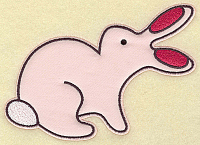 Embroidery Design: Rabbit applique 6.40w X 4.81h