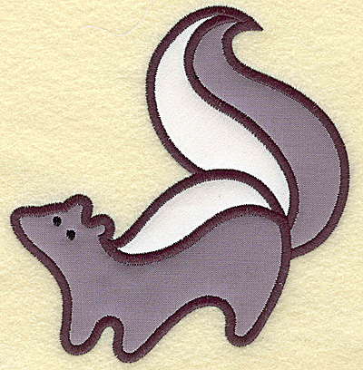 Embroidery Design: Skunk (Double applique) 5.27w X 4.97h