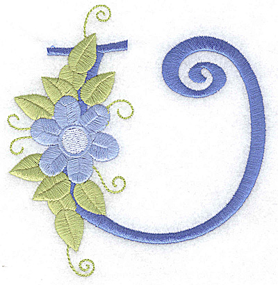 Embroidery Design: U large 4.42w X 4.65h