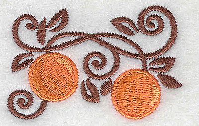 Embroidery Design: Oranges 2.40w X 1.57h