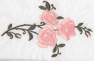 Embroidery Design: Rose trio 10.22w X 6.30h