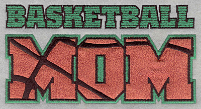 Embroidery Design: Basketball mom applique6.50w X 3.37h