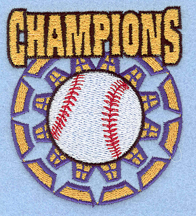 Embroidery Design: Champions small 3.09"w X 3.47"h