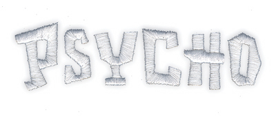 Embroidery Design: Psycho4.21" x 1.21"